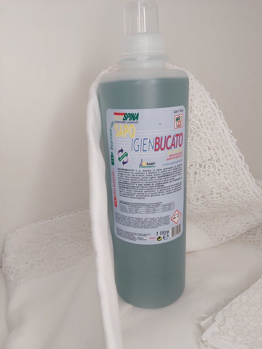 Lavaggio e Stiro Detersivo igienizzante ipoallergenico Bolledisapone